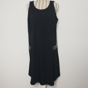 Alfani Large Black Sleeveless Studded Dress
